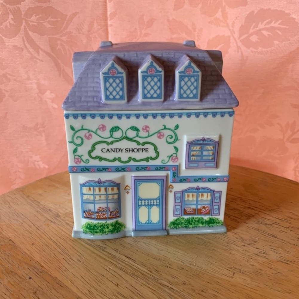 Vintage Lenox Spice Village Candy Shoppe Porcelain Storage Canister Jar Floral